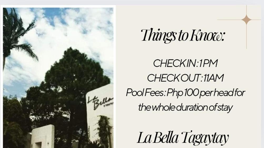 Appartement Retreat Haven In La Bella Tagaytay à Tagaytay City Chambre photo